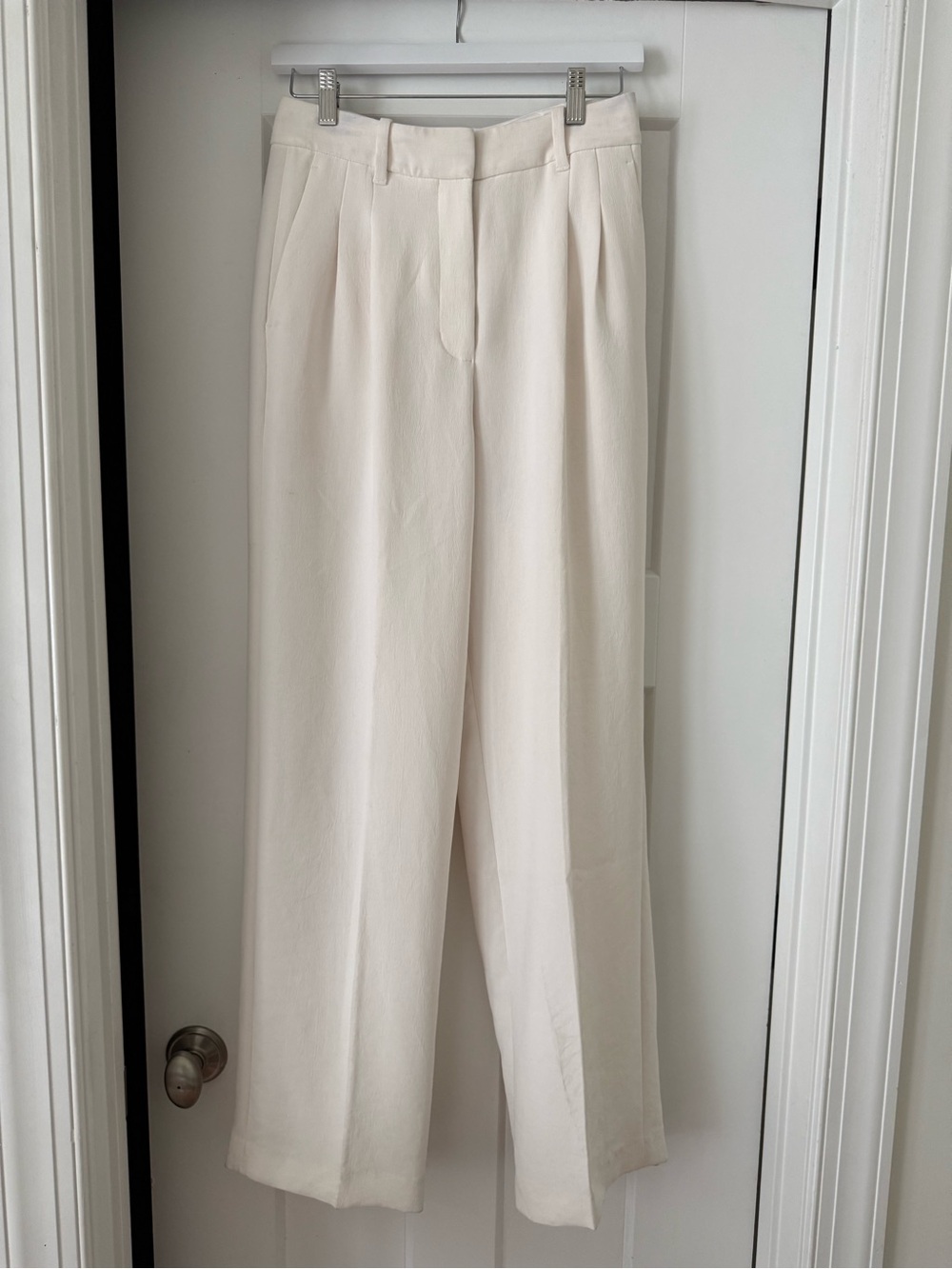 Wilfred Wide-Leg Cream Trousers